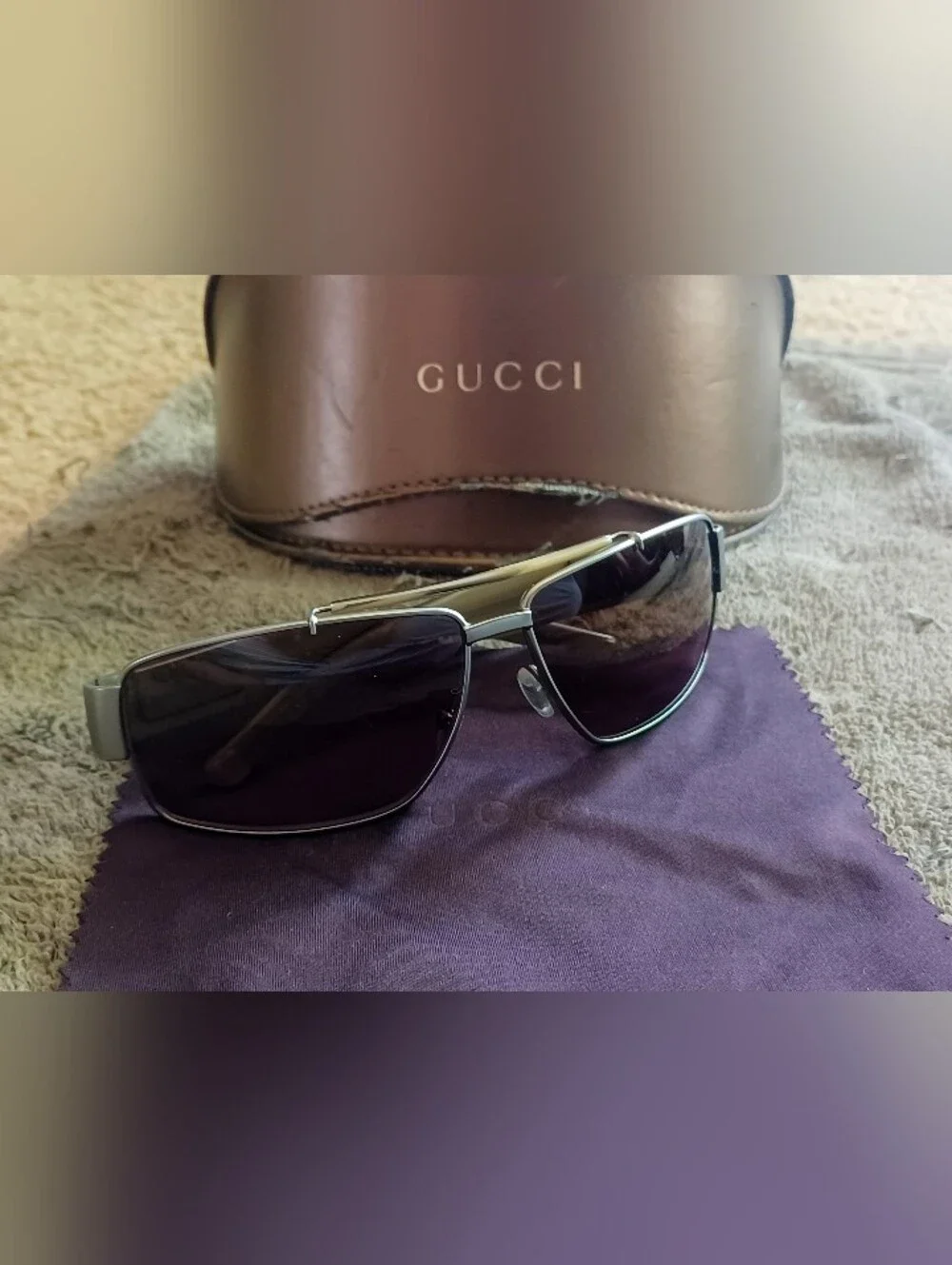 AUTHENTIC Gucci GG1856/S ( Aviator Square sunglasses )